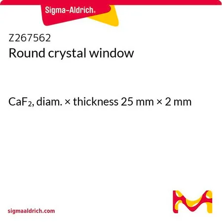 Sigma-Aldrich 圆形晶体窗片，CaF 2，直径×厚度25 mm × 2 mm