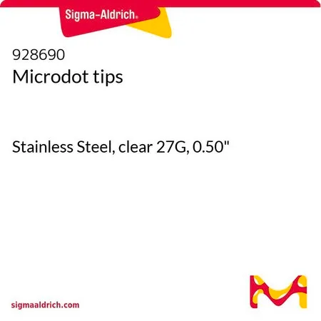 Sigma-Aldrich Microdot tips，不锈钢，透明27 G，0.50”