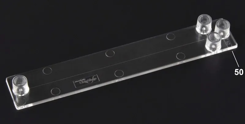 Sigma-Aldrich Cross-shaped channel chip - 50 μm channel，Fluidic 82，带鲁尔接口的PMMA