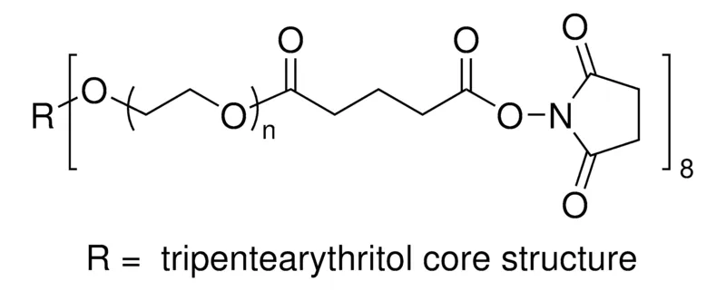 Sigma-Aldrich 8arm-PEG15K-Succinimidyl Glutarate，平均MN 15,000，戊二酸琥珀酰亚胺酯，三季戊四醇核，胺反应性