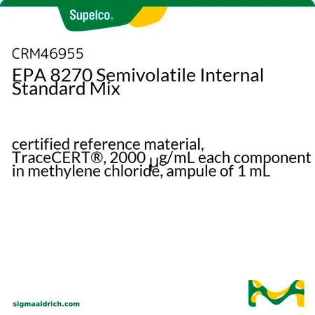 默克Supelco EPA 8270半挥发性内标混标,经认证的参比物质,TraceCERT®,二氯甲烷中的每种组分2000 μg/mL,1 mL安瓿