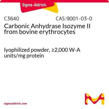 Sigma-Aldrich 碳酸酐酶同工酶 II 来源于牛红细胞,冻干粉,≥2,000 W-A单位/mg蛋白
