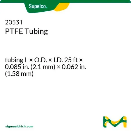 默克Supelco PTFE 管，管路长×外径×内径25英尺× 0.085英寸（2.1 mm）× 0.062英寸（1.58 mm）