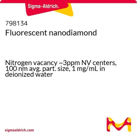 Sigma-Aldrich 纳米金刚石荧光剂，氮空位~3 ppm NV中心，105 nm平均部件尺寸，1 mg/mL去离子水溶液