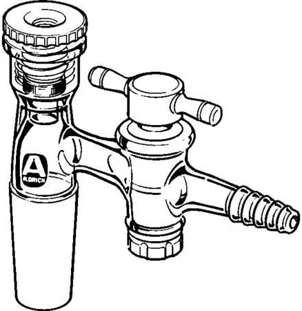 Sigma-Aldrich Tubing adapter with Torion™ connection and stopcock,外径1/2英寸,PTFE旋塞,外螺纹接头:ST/NS 24/40
