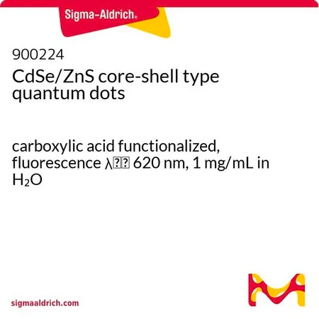 Sigma-Aldrich CdSe/ZnS 核壳型量子点,羧酸官能化,荧光λ em 620 nm,1 mg/mL水溶液