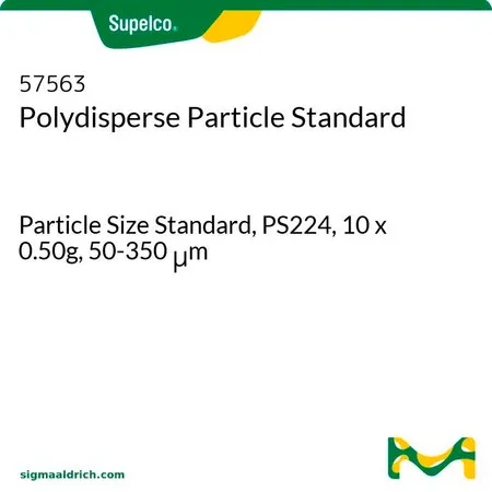 默克Supelco 多分散颗粒标准品,粒度标准品,PS224,10 x 0.50 g,50-350 μm