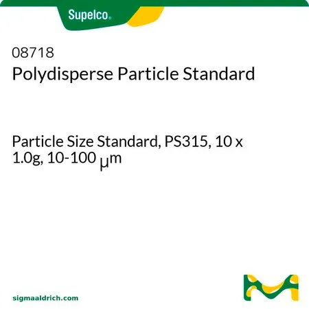 默克Supelco 多分散颗粒标准品，粒度标准品，PS415，10 x 1.0 g，10-100 μm