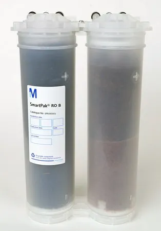 默克密理博Milli-Q SmartPak®纯化柱，去除自来水中的有机物、离子和微粒。适用于RiOs™ 8系统。