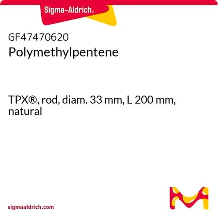 Sigma-Aldrich Polymethylpentene，TPX®，杆，直径33 mm，长度200 mm，自然色