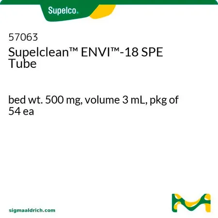 默克Supelco Supelclean™ ENVI™-18 SPE 小柱，床重500 mg，体积3 mL，每包54个