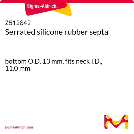 Sigma-Aldrich Serrated silicone rubber septa，底部外径13 mm，适合颈部内径11.0 mm
