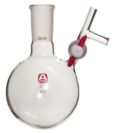 Sigma-Aldrich Aldrich® round-bottom storage flask with stopcock-equipped septum-inlet，容量250 mL，带2 mm玻璃旋塞阀，接头：ST/NS 24/40