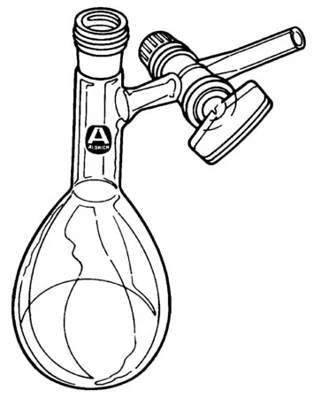 Sigma-Aldrich Reaction and storage flask, Kjeldahl, with glass stopcock on side-arm，容量50 mL，母接头：ST/NS 14/20