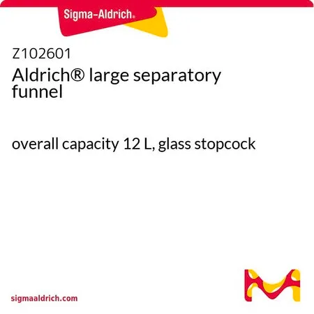 Sigma-Aldrich Aldrich® large separatory funnel，总容量12 L，玻璃旋塞阀