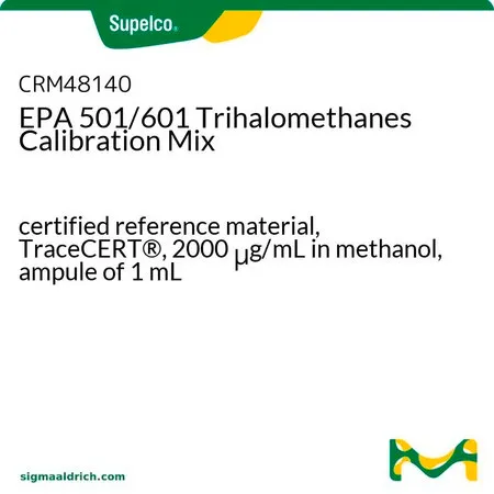 默克Supelco EPA 501/601三卤甲烷校准混标 CRM,经认证的参比物质,TraceCERT®,2000 μg/mL甲醇溶液,1 mL安瓿