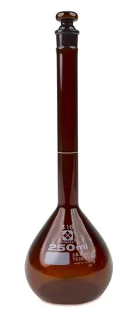 Sigma-Aldrich Volumetric Flask with Taper Glass Stopper,A级,琥珀色,硼硅酸盐玻璃,容量250 mL