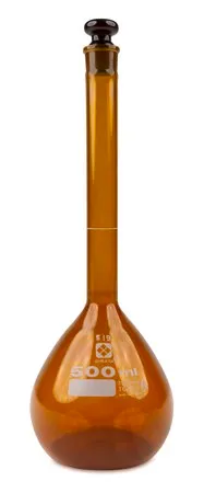 Sigma-Aldrich Volumetric Flask with Taper Glass Stopper，A级，琥珀色，硼硅酸盐玻璃，容量500 mL