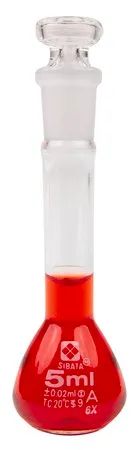 Sigma-Aldrich Volumetric Flask with Taper Glass Stopper，A级，透明，硼硅酸盐玻璃，容量5 mL