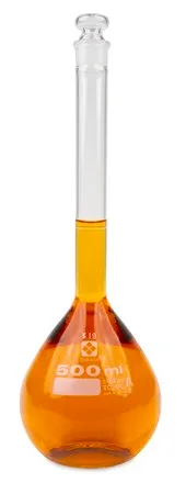 Sigma-Aldrich Volumetric Flask with Taper Glass Stopper,A级,透明,硼硅酸盐玻璃,容量500 mL