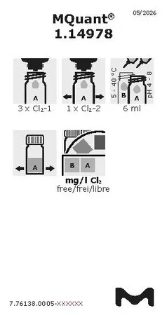 默克 氯测试，0.1 - 2.0 mg/L（Cl-），MQuant®