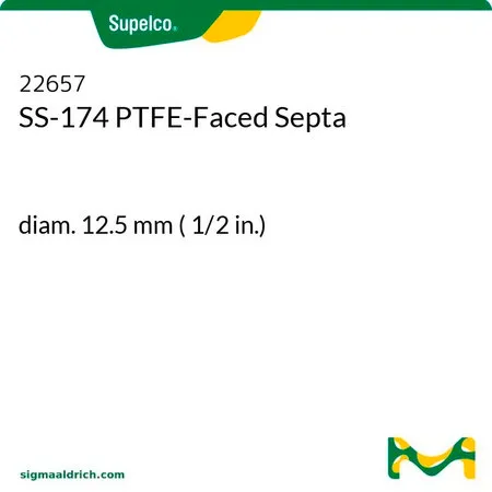 默克Supelco SS-174 PTFE 表面隔垫，直径12.5 mm（1/2 in.），每包100个