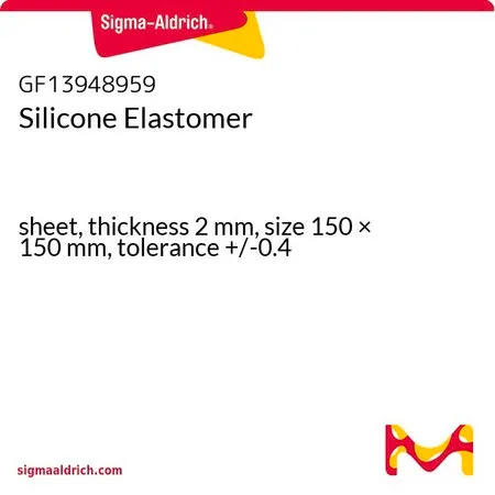 Sigma-Aldrich Silicone Elastomer，板材，厚度2 mm，尺寸150 × 150 mm，公差+/-0.4