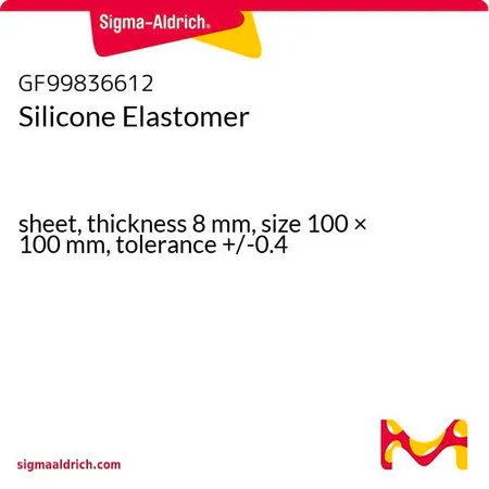 Sigma-Aldrich Silicone Elastomer，板材，厚度8 mm，尺寸100 × 100 mm，公差+/-0.4