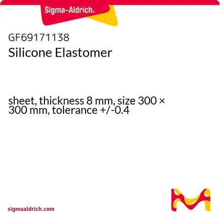 Sigma-Aldrich Silicone Elastomer，板材，厚度8 mm，尺寸300 × 300 mm，公差+/-0.4