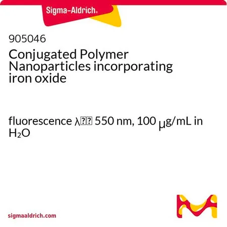 Sigma-Aldrich Conjugated Polymer Nanoparticles incorporating iron oxide,荧光λ em 550 nm,100 μ g/mL水溶液