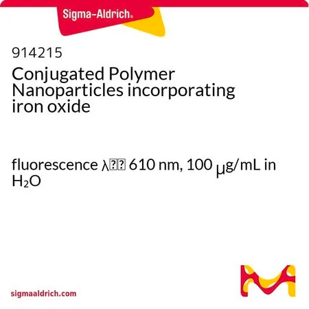 Sigma-Aldrich Conjugated Polymer Nanoparticles incorporating iron oxide，荧光λ em 610 nm，100 μ g/mL水溶液
