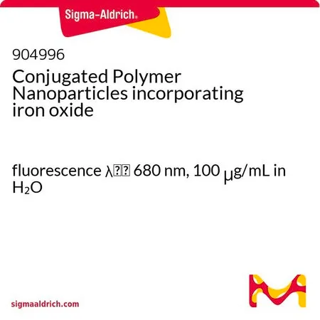 Sigma-Aldrich Conjugated Polymer Nanoparticles incorporating iron oxide,荧光λ em 680 nm,100 μ g/mL水溶液