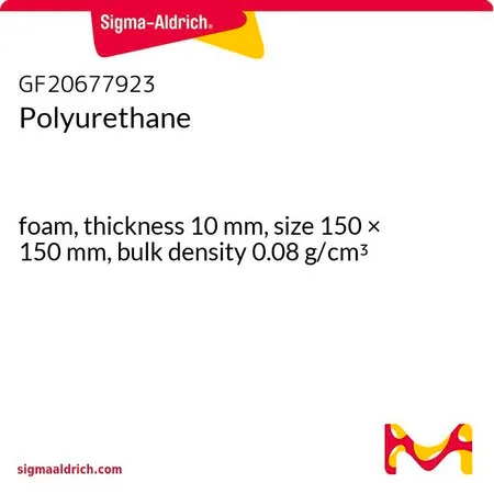 Sigma-Aldrich 聚氨酯，泡沫，厚度10 mm，尺寸150 × 150 mm，体积密度0.08 g/cm³