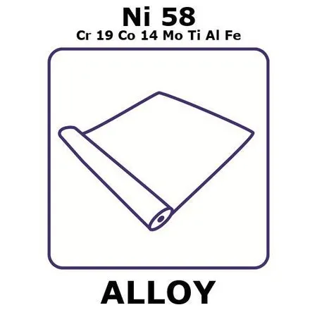 Sigma-Aldrich Waspaloy - heat resisting alloy, Ni58Cr19Co14MoTiAlFe，箔，1 m线圈，0.25 mm厚，退火