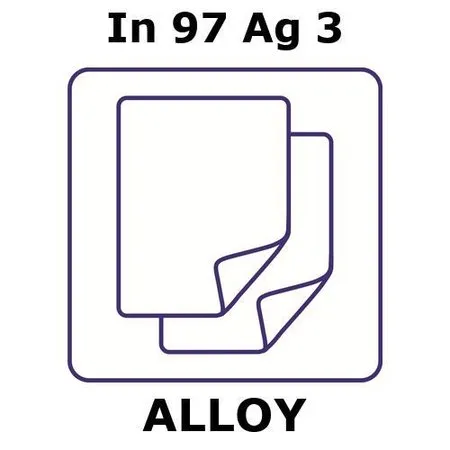 Sigma-Aldrich Indium-silver alloy, In97Ag3，铝箔，60 x 60 mm，0.3 mm厚