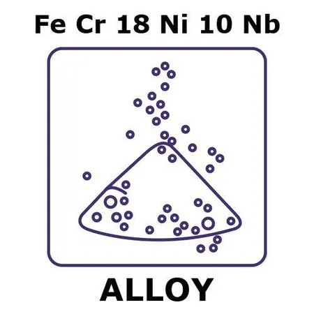 Sigma-Aldrich Stainless steel - AISI 347，粉末，Fe/Cr 18%/Ni 10%/Nb%，最大零件尺寸（微米）45，重量50 g，雾化状态