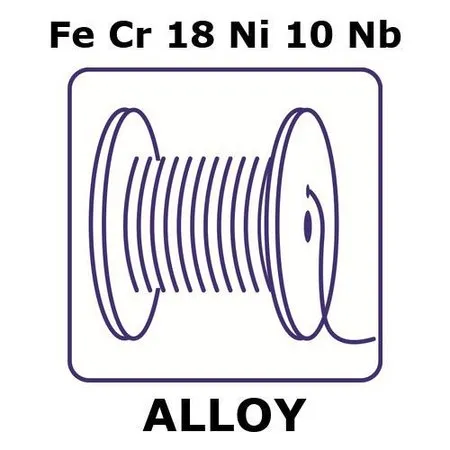 Sigma-Aldrich Stainless steel - AISI 347，钢丝，Fe/Cr 18%/Ni 10%/Nb，直径0.5 mm，长度10 m，回火退火