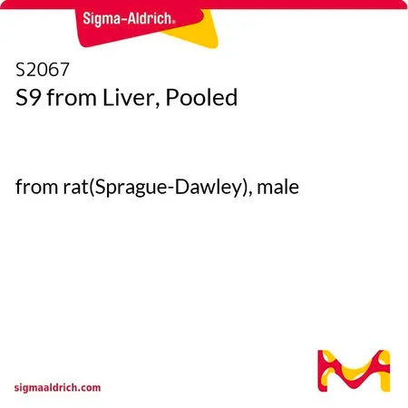 Sigma-Aldrich S9 from Liver, Pooled,来自大鼠(Sprague-Dawley),雄性