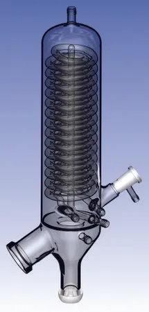 Sigma-Aldrich Ace rotary evaporator condenser complete "V" assembly，塑料涂层玻璃，适用于Büchi®型号R-200/R-205和R-114/R-144，包括1 L接收瓶和夹具
