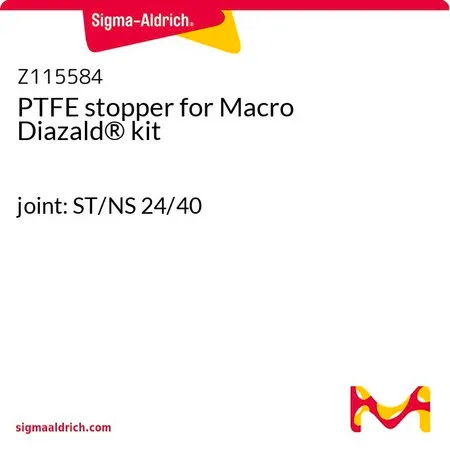 Sigma-Aldrich PTFE stopper for Macro Diazald® kit，接头：ST/NS 24/40