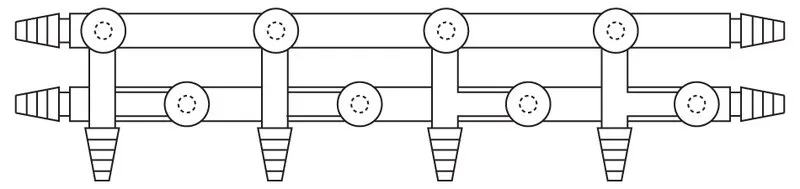 Sigma-Aldrich Aldrich® dual bank manifold with high-vacuum PTFE valves，标准歧管，位置，4