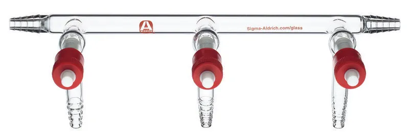 Sigma-Aldrich Aldrich® single bank manifolds with high-vacuum PTFE valves，标准歧管，位置，3
