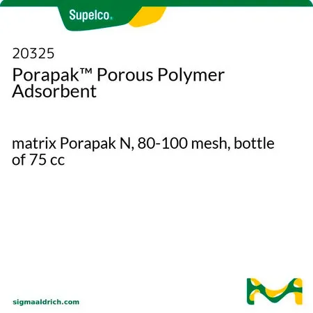 默克Supelco Porapak™ 多孔聚合物吸附剂,基质Porapak N,80-100目,75 cc瓶