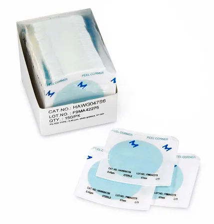默克密理博 S-Pak® 膜滤器，混合纤维素酯（MCE），孔径0.45 μm，过滤器直径50 mm，白色网格，用于一般微生物分析