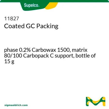 默克Supelco 气相色谱涂层填料，相0.2% Carbowax 1500，基质80/100 Carbopack C载体，15 g瓶