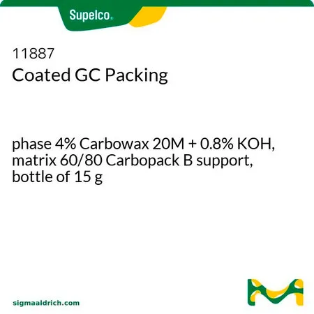 默克Supelco 气相色谱涂层填料，相4% Carbowax 20 M +0.8%KOH，基质60/80 Carbopack B载体，15 g瓶