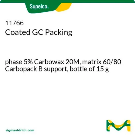 默克Supelco 气相色谱涂层填料,相5% Carbowax 20 M,基质60/80 Carbopack B载体,15 g瓶