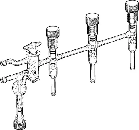 Sigma-Aldrich Ace vacuum manifold with Firestone valve，位置，4
