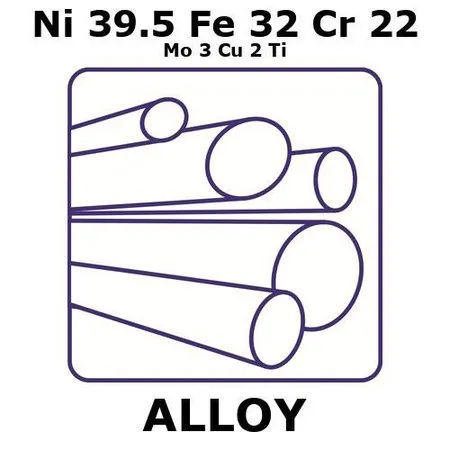 Sigma-Aldrich Alloy 825, Ni39.5Fe32Cr22Mo3Cu2Ti，棒，500 mm x 12 mm直径，退火