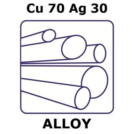 Sigma-Aldrich Copper/silver，棒，Cu70%/Ag30%，直径15 mm，长50 mm，按拉拔状态回火